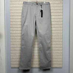 Men’s 34×34 Gray Straight Fit Chino Pants Casual NWT Nifty Genius